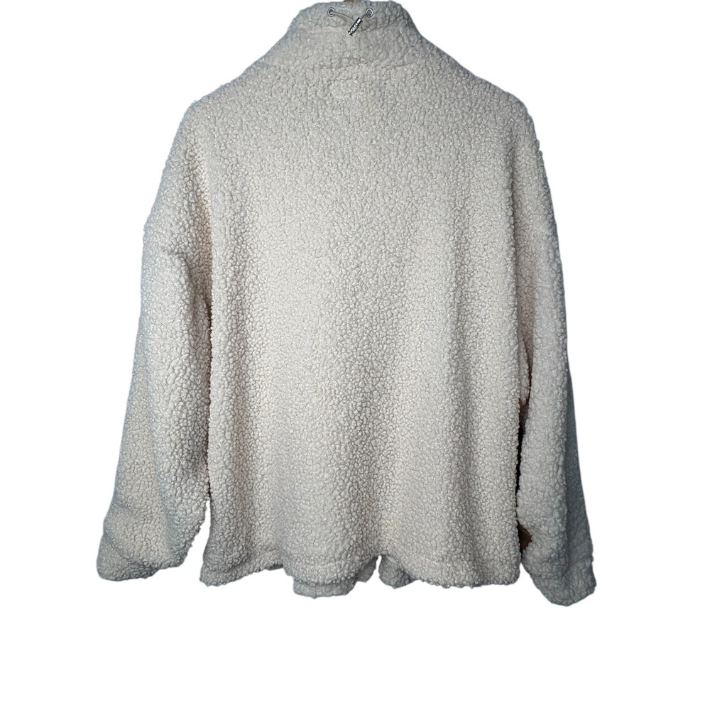 BLANKNYC Faux Suede Sherpa Jacket Womens Large Brown Cream‎ Mixed Media Zip NWT - Picture 8 of 16